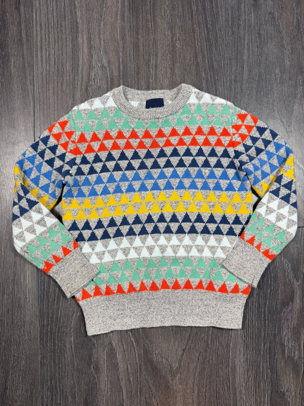GAP Colorful Geometric Crewneck Sweater